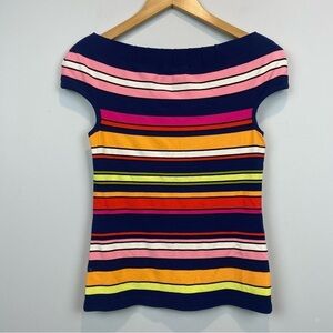 Marc Cain • striped off shoulder knit top